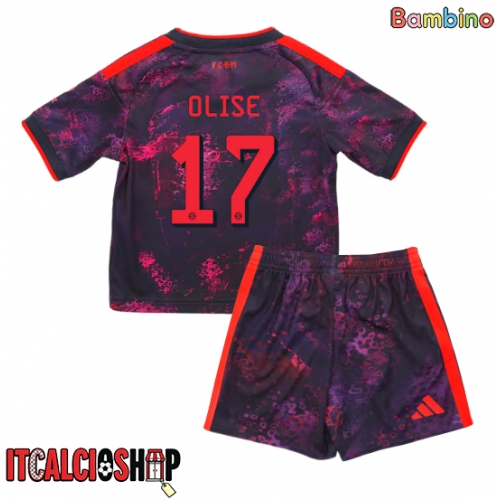 Bayern Munich Michael Olise #17 Terza Maglia Bambino 2026-27 Manica Corta (+ Pantaloni corti)